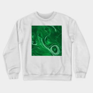 DARK GREEN LIQUID MARBLE DESIGN Crewneck Sweatshirt